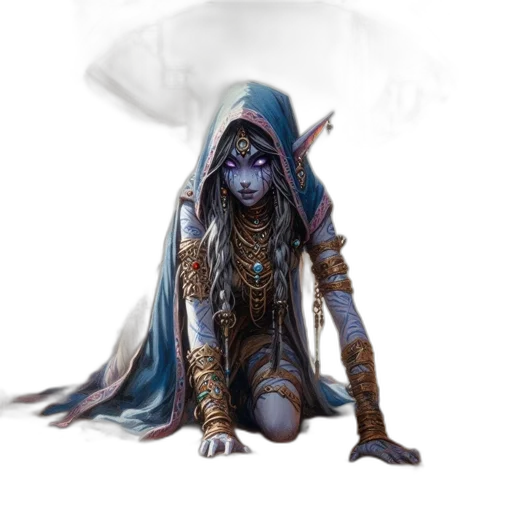 creature, mask, staff, jewelry transparent PNG cut-out