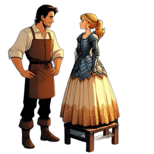 dress, furniture, staff, concept art transparent PNG cut-out