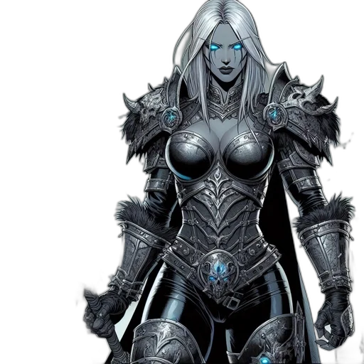 comic book art, concept art, fantasy art, armored transparent PNG cut-out