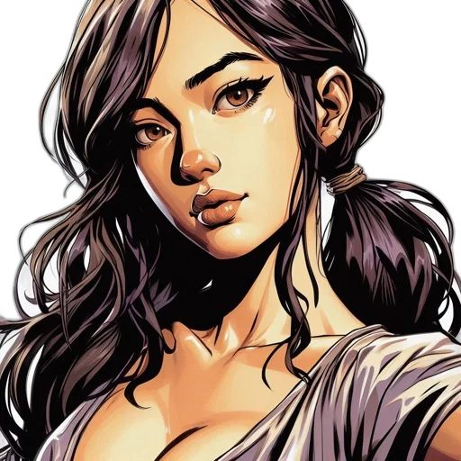 face, comic book art, fantasy art, concept art transparent PNG cut-out