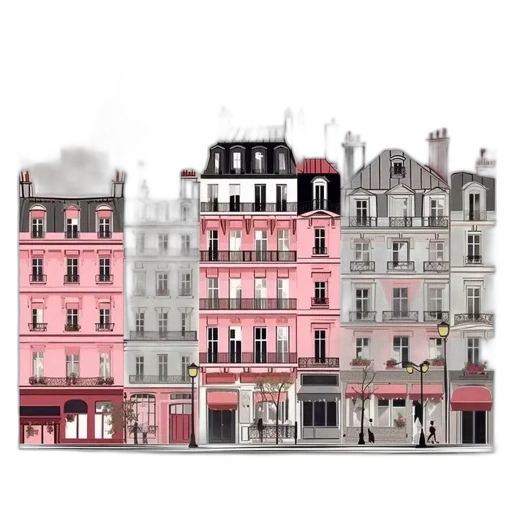 building, furniture, concept art, photorealistic transparent PNG cut-out