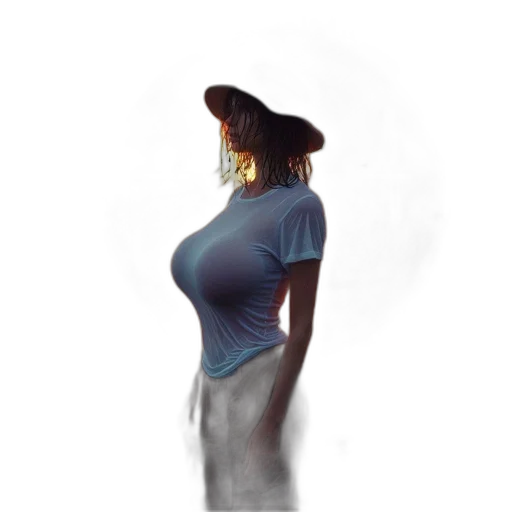 dress, hat, staff, face transparent PNG cut-out