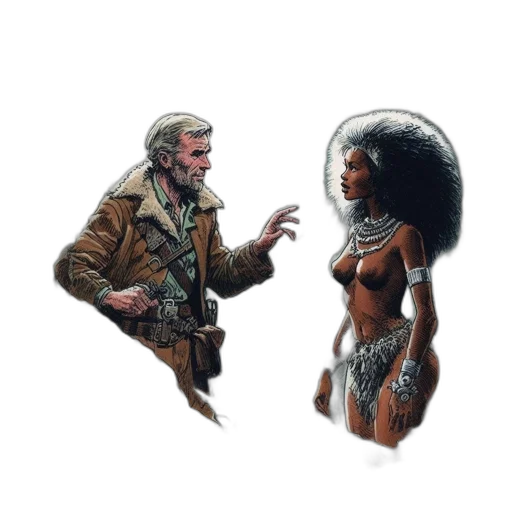jacket, weapon, concept art, comic book art transparent PNG cut-out