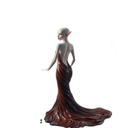 dress, creature, jewelry, staff transparent PNG cut-out