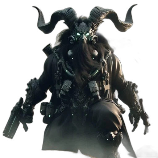 weapon, mask, creature, staff transparent PNG cut-out