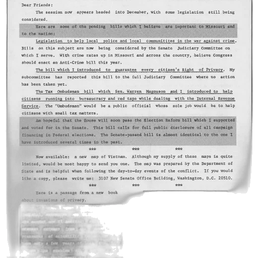 letter, senator, magnuson, his transparent PNG cut-out