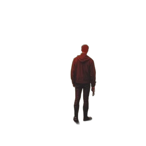 jacket, creature, robot, staff transparent PNG cut-out