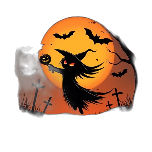 fantasy art, concept art, pixel art, halloween transparent PNG cut-out
