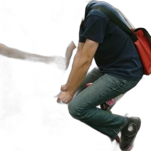 shoes, staff, man, bike transparent PNG cut-out