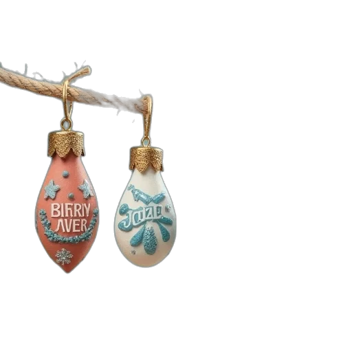 jewelry, 3d render, beach, christmas transparent PNG cut-out