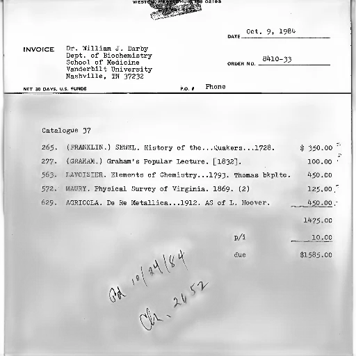 invoice, william, darby, various transparent PNG cut-out