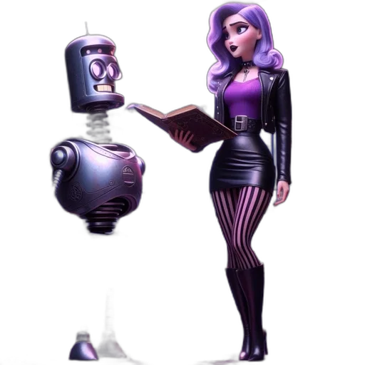robot, dress, concept art, 3d render transparent PNG cut-out