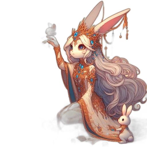 dress, staff, crown, weapon transparent PNG cut-out