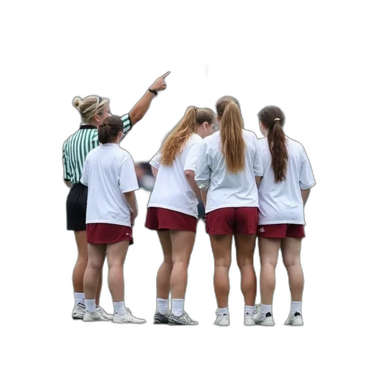 staff, girls, lacrosse, team transparent PNG cut-out
