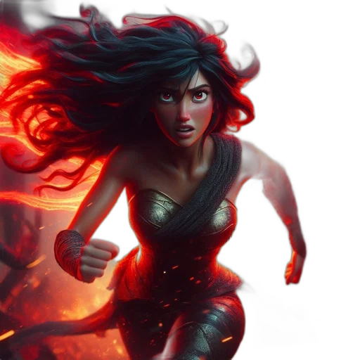 comic book art, concept art, fantasy art, fire transparent PNG cut-out