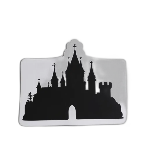 crown, black, white, castle transparent PNG cut-out