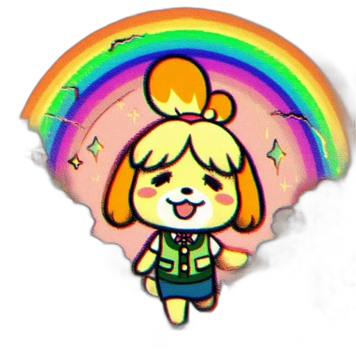 staff, umbrella, pixel art, vaporwave transparent PNG cut-out