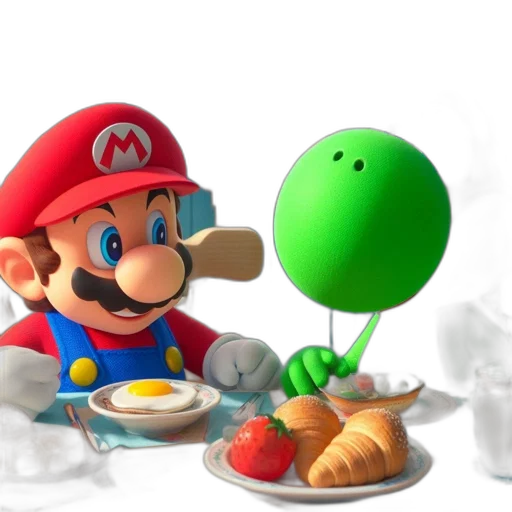 food, hat, weapon, 3d render transparent PNG cut-out
