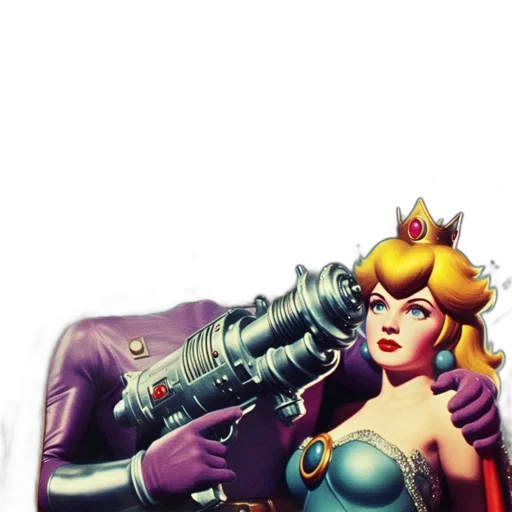 weapon, crown, robot, staff transparent PNG cut-out