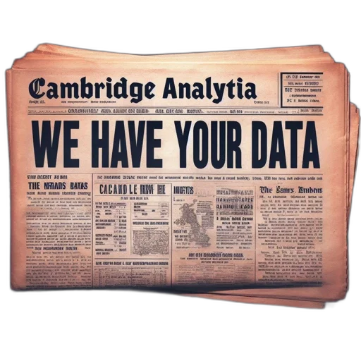 newspaper, cambridge, analytica, dated transparent PNG cut-out