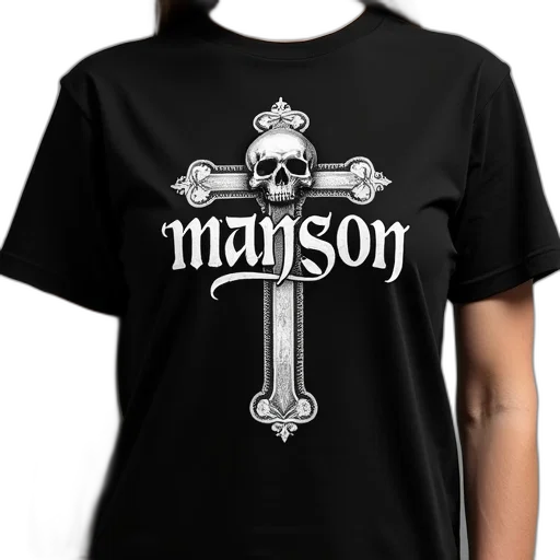 black, t-shirt, band, name transparent PNG cut-out