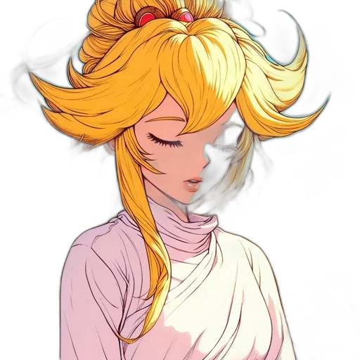 crown, dress, staff, hair transparent PNG cut-out