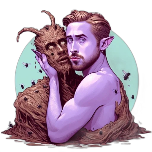 creature, mask, face, fantasy art transparent PNG cut-out