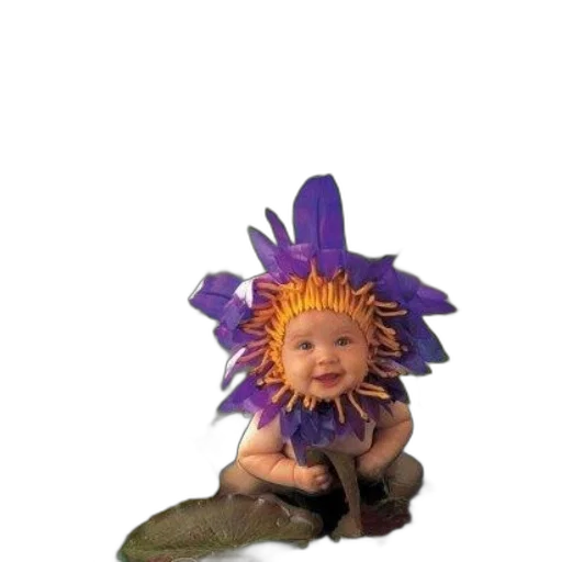 flower, creature, crown, dragon transparent PNG cut-out