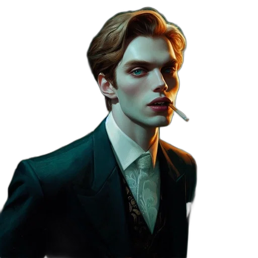 face, jacket, staff, concept art transparent PNG cut-out