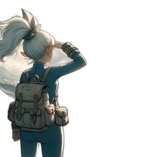 jacket, weapon, robot, staff transparent PNG cut-out