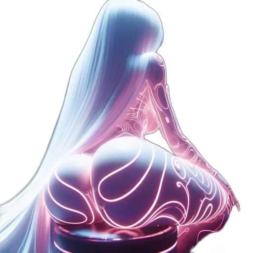 dress, jewelry, concept art, vaporwave transparent PNG cut-out