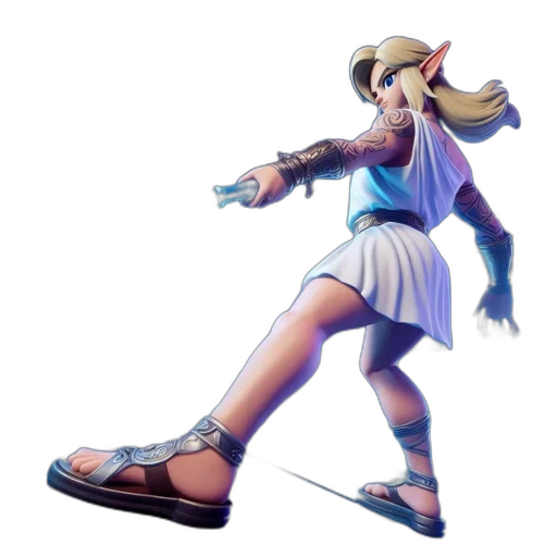 shoes, dress, staff, weapon transparent PNG cut-out