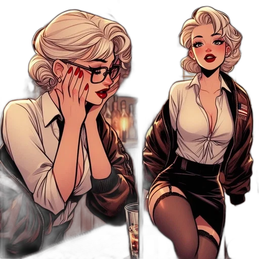 jacket, comic book art, concept art, cartoon transparent PNG cut-out