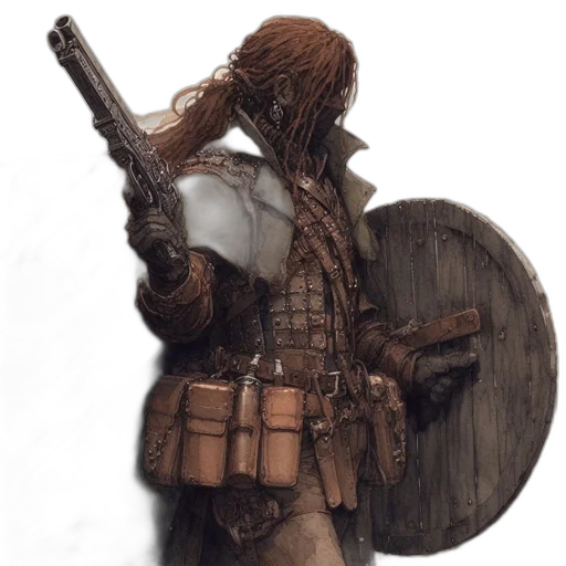 weapon, staff, jacket, sword transparent PNG cut-out