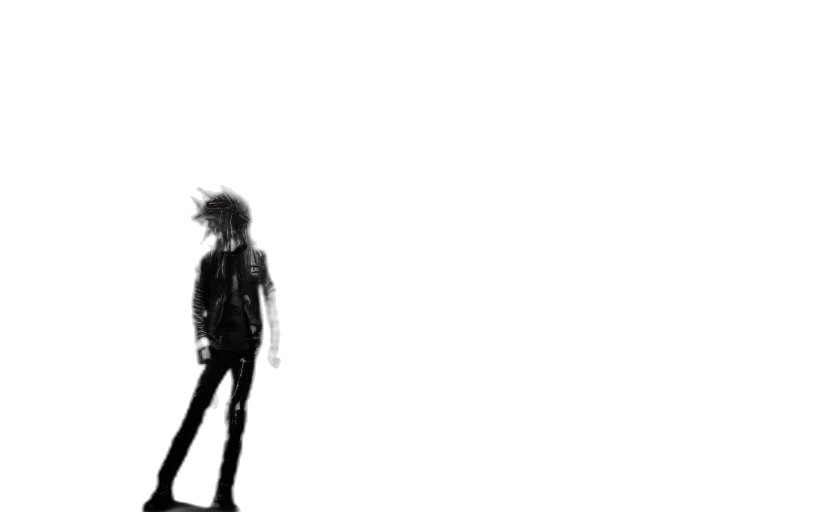 robot, creature, jacket, sword transparent PNG cut-out