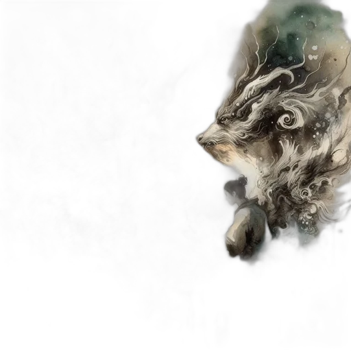 dragon, hair, mask, creature transparent PNG cut-out