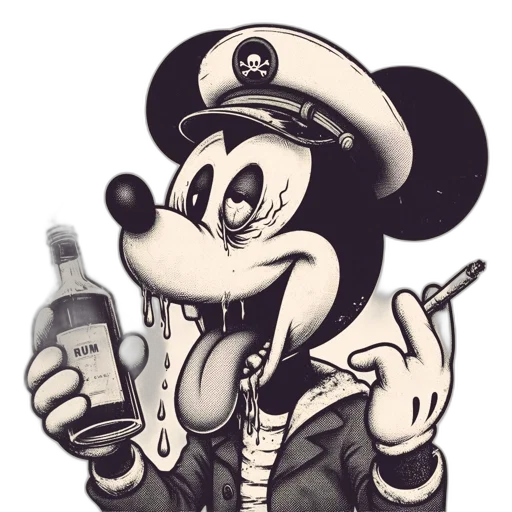 bottle, jacket, cartoon, photorealistic transparent PNG cut-out