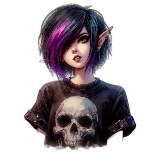 face, fantasy art, pixel art, concept art transparent PNG cut-out