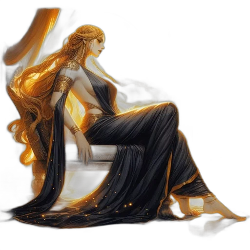 dress, crown, jewelry, fantasy art transparent PNG cut-out