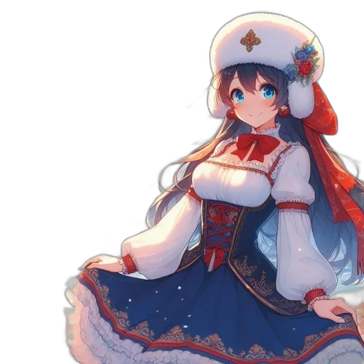 dress, staff, hat, crown transparent PNG cut-out