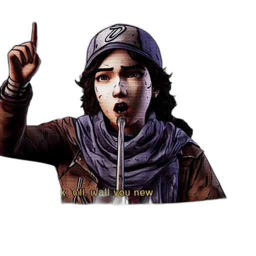 weapon, jacket, face, comic book art transparent PNG cut-out