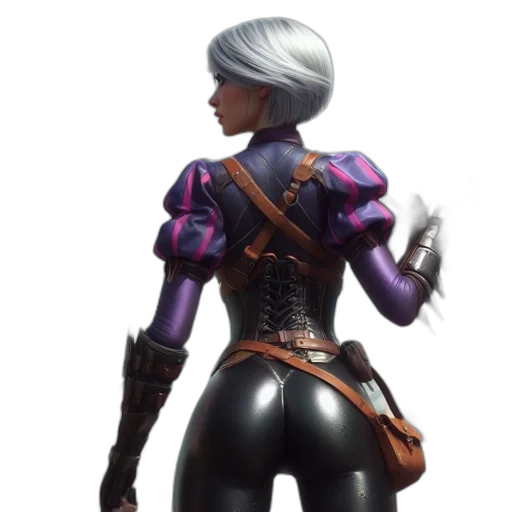 jacket, staff, weapon, robot transparent PNG cut-out