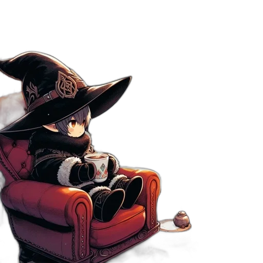 hat, staff, furniture, concept art transparent PNG cut-out