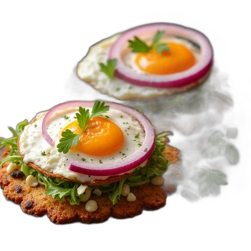 food, crown, photorealistic, 3d render transparent PNG cut-out