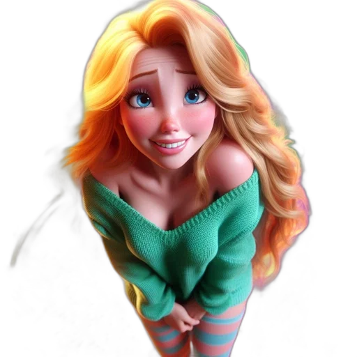 dress, 3d render, cartoon, fantasy art transparent PNG cut-out