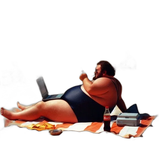 food, concept art, 3d render, man transparent PNG cut-out