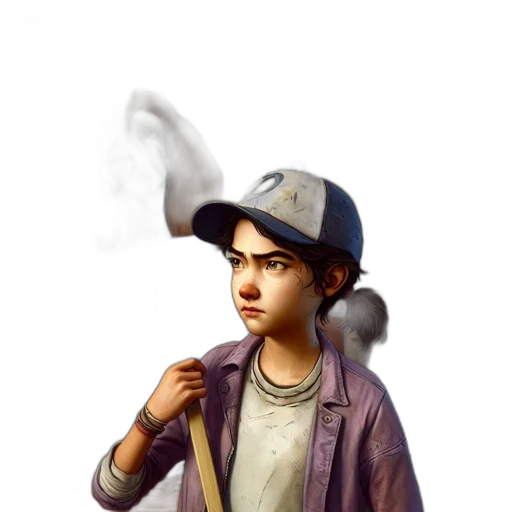 hat, staff, jacket, face transparent PNG cut-out