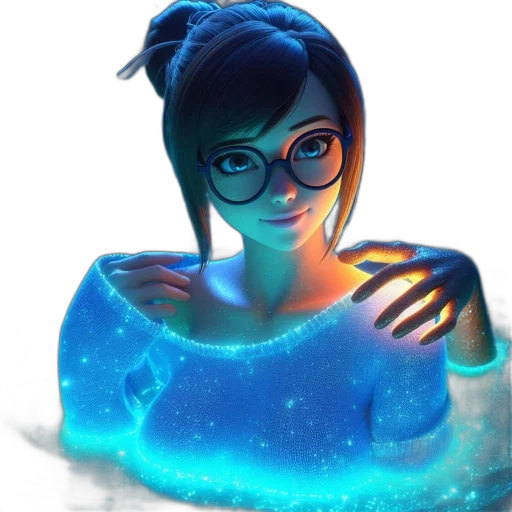 dress, staff, face, fantasy art transparent PNG cut-out