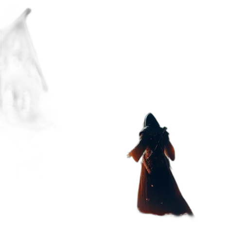 dress, creature, mask, sword transparent PNG cut-out