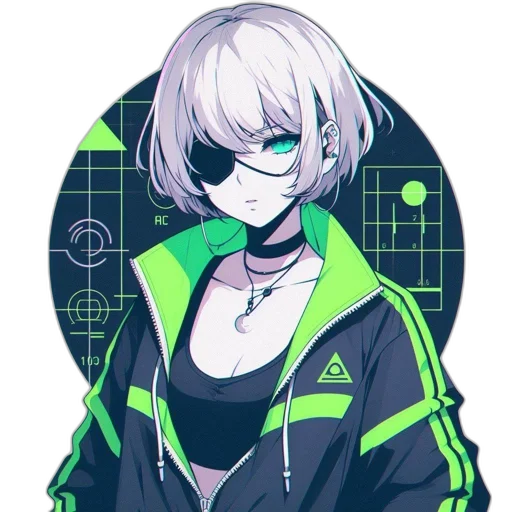 jacket, staff, robot, face transparent PNG cut-out